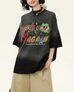 빈티지 워싱 반소매