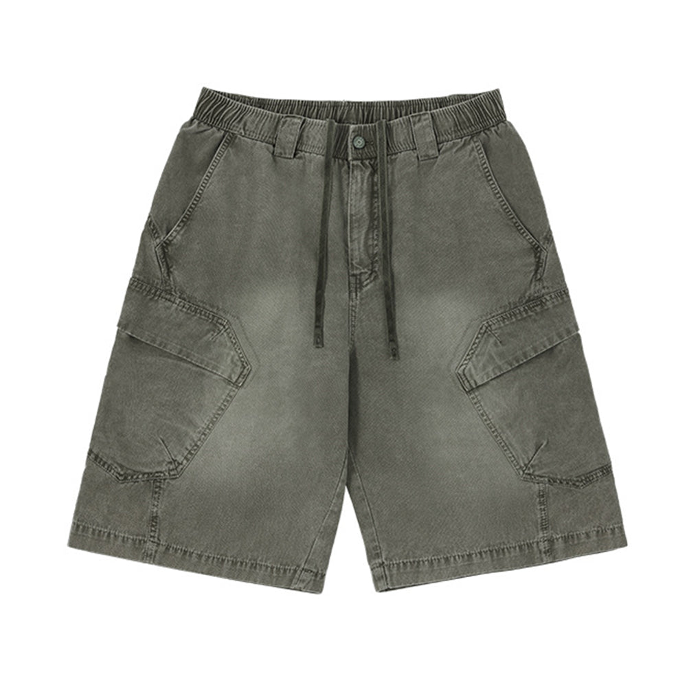 Washed casual overalls