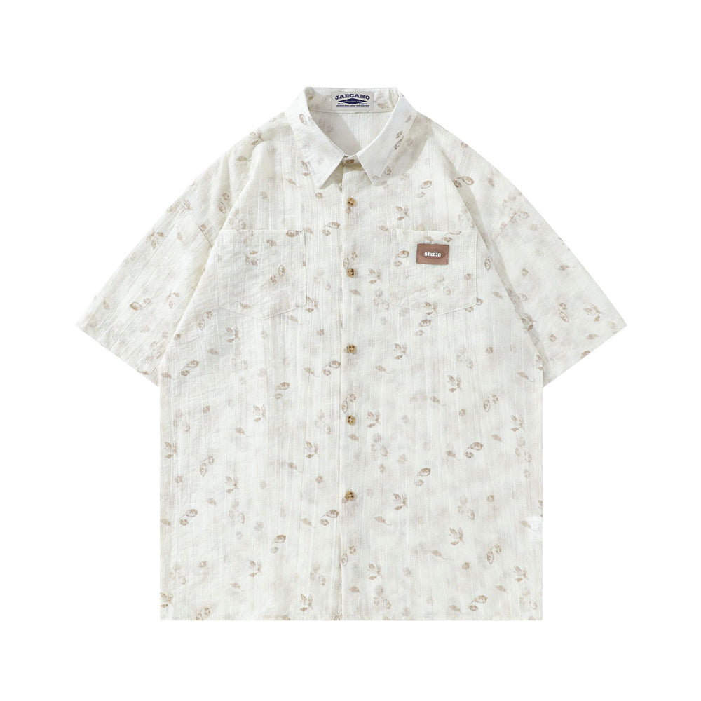 Floral short-sleeved shirt