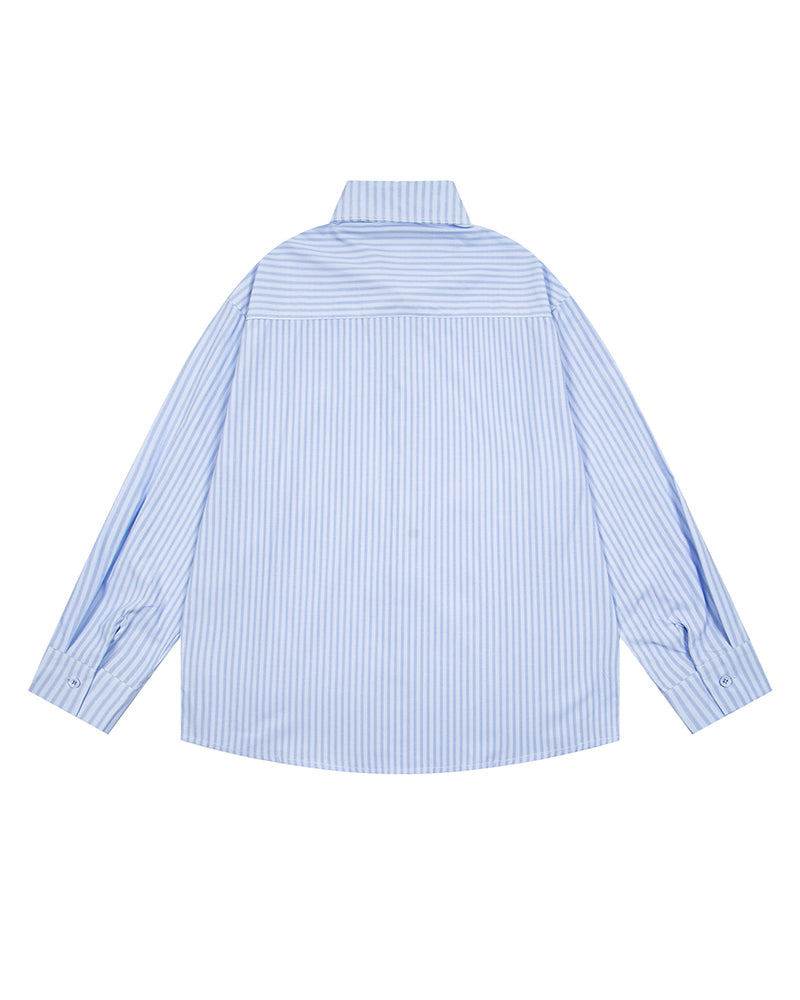 Striped versatile long-sleeved shirt