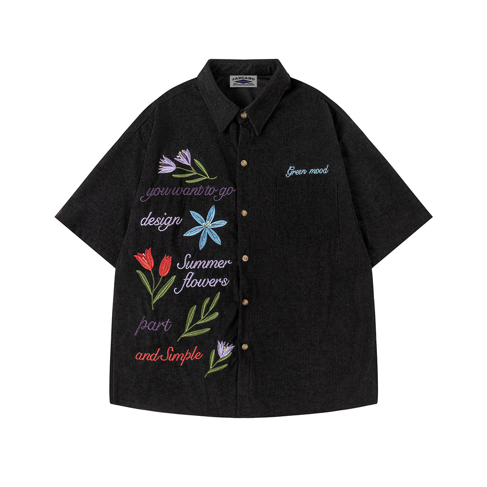 vintage floral short sleeve shirt