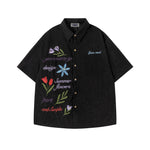 vintage floral short sleeve shirt