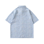 Striped short-sleeved shirt