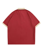 아메리칸 레트로 힙합 자수 문자 반팔