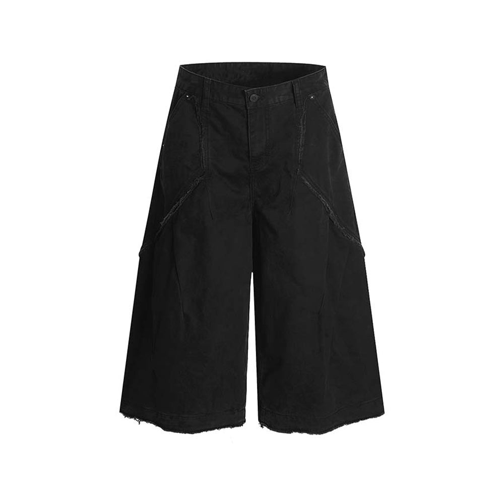 Panelled cargo cropped trousers