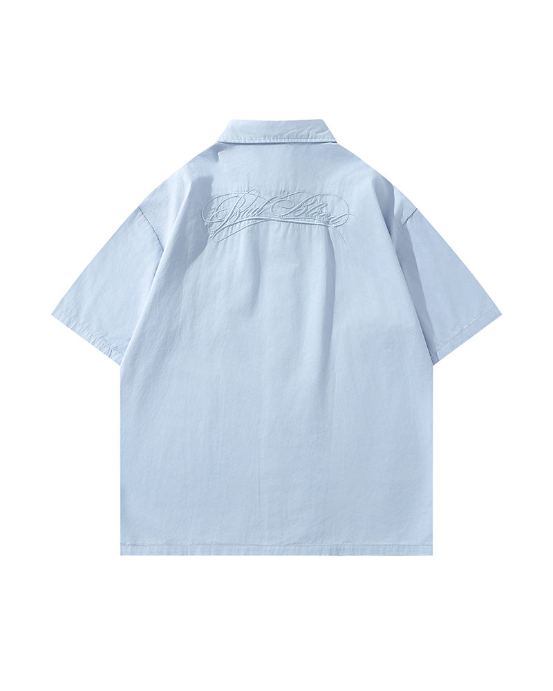 Retro patchwork casual shirt