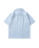 Retro patchwork casual shirt
