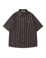 Simple striped short-sleeved shirt