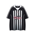 레트로 스트라이프 레터 반팔