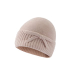 雙層加厚純色蝴蝶結帽