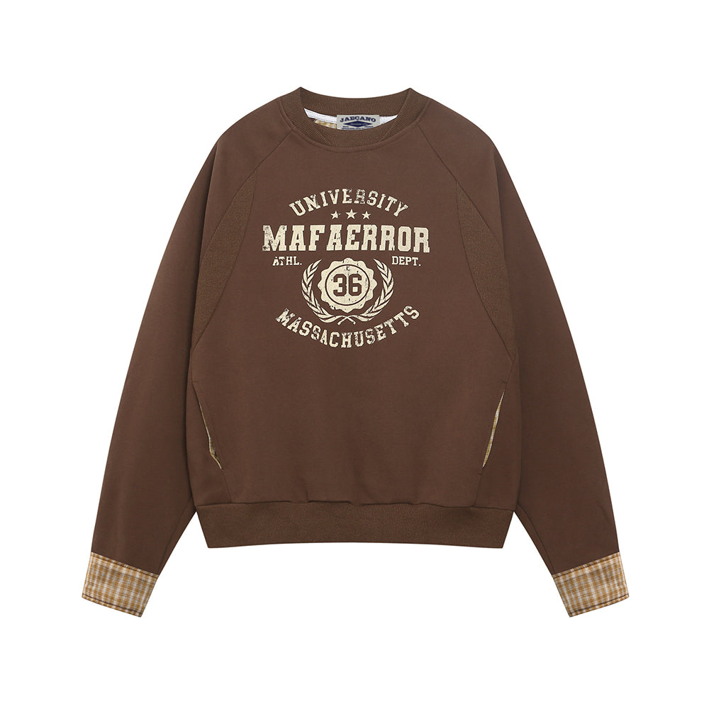 Fake two-piece spliced sweatshirt