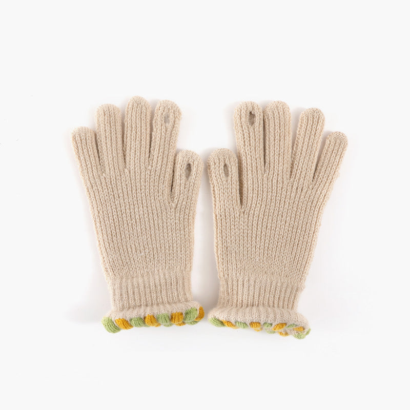 可愛加絨保暖手套