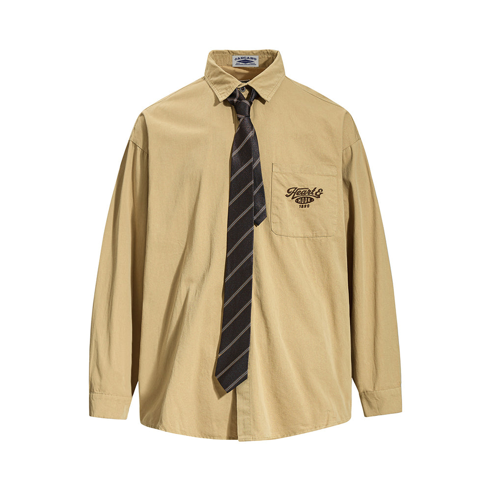 Distressed versatile long-sleeved shirt