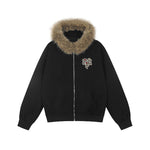 Vintage zipper embroidered jacket