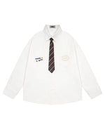 Casual Embroidered Long-Sleeved Shirt