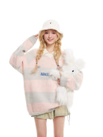 retro striped polo sweater