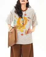 그래피티 스트라이프 반팔