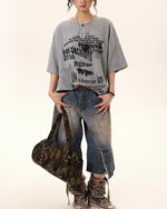 Retro loose casual short sleeves