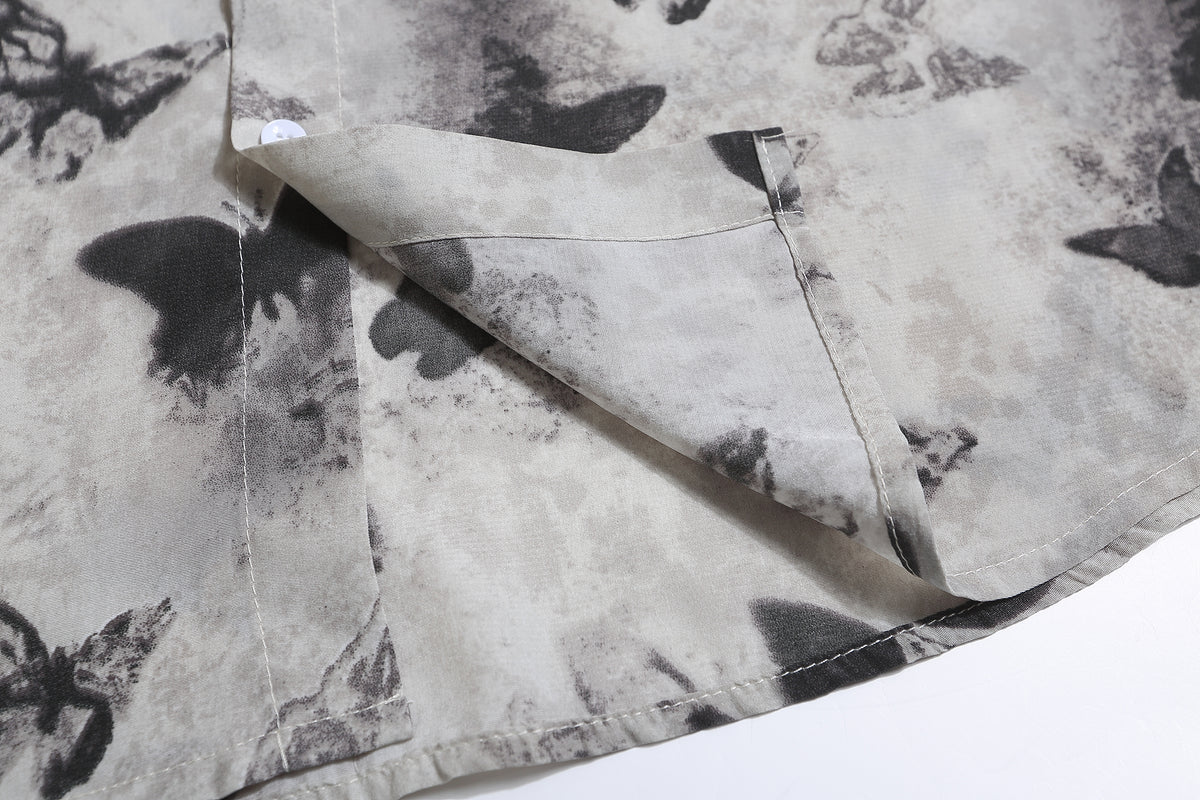 Retro all-over butterfly shirt