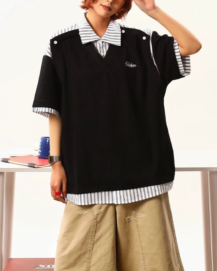 가짜 투피스 반팔