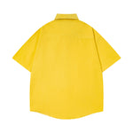 Short-sleeved shirt with small embroidered flowers