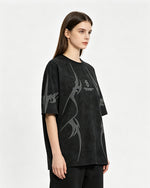 Retro print short sleeves