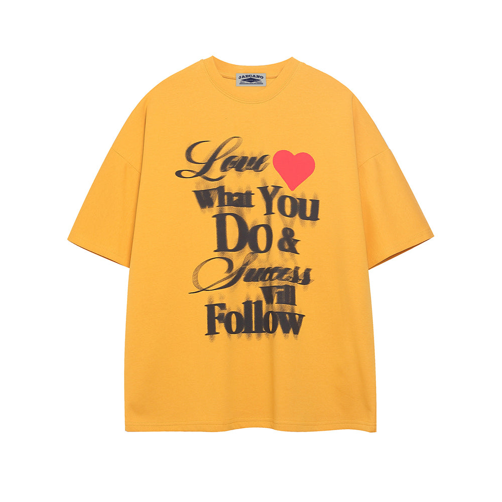 라운드넥 하트 반팔