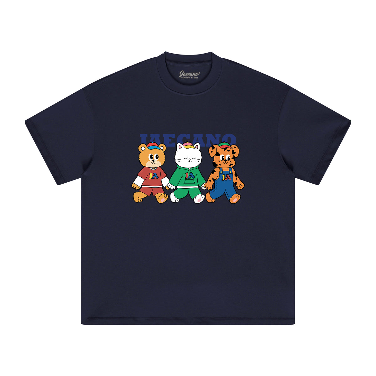 Retro bear casual short sleeves