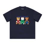 Retro bear casual short sleeves