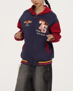 Retro hooded baseball uniform