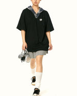 레트로 후드 반팔