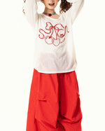 Simple off-shoulder long sleeves (women's)