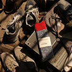 두꺼운 컬러 블록 양말