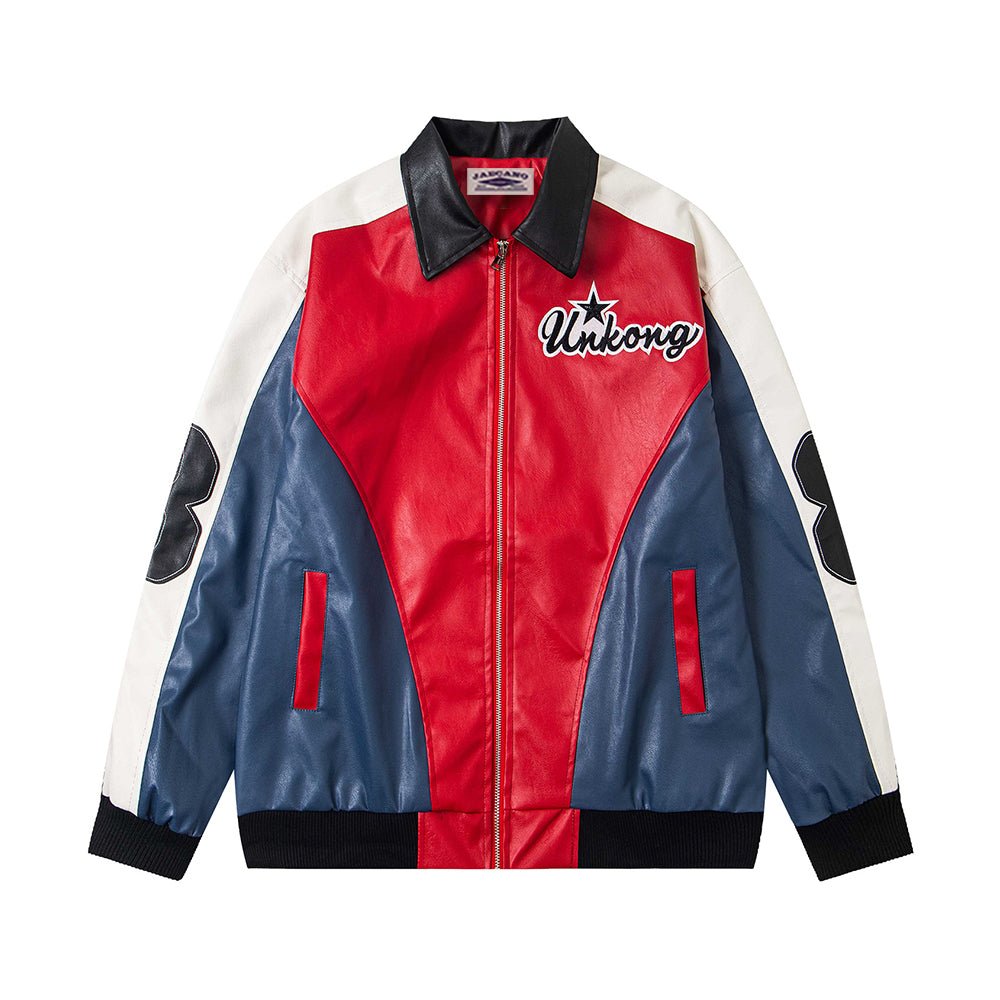 Embroidered patchwork couple jackets