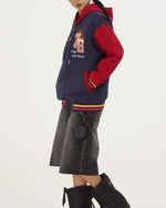 Retro hooded baseball uniform