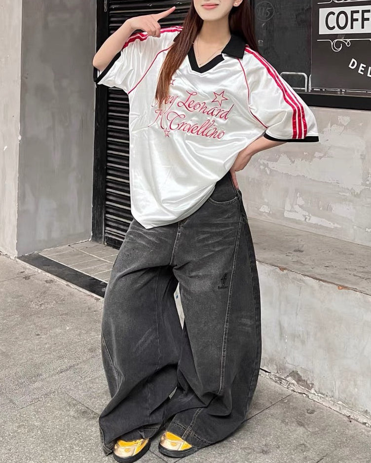 Retro sports short sleeves