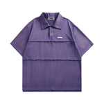 Stitched washed polo short sleeves