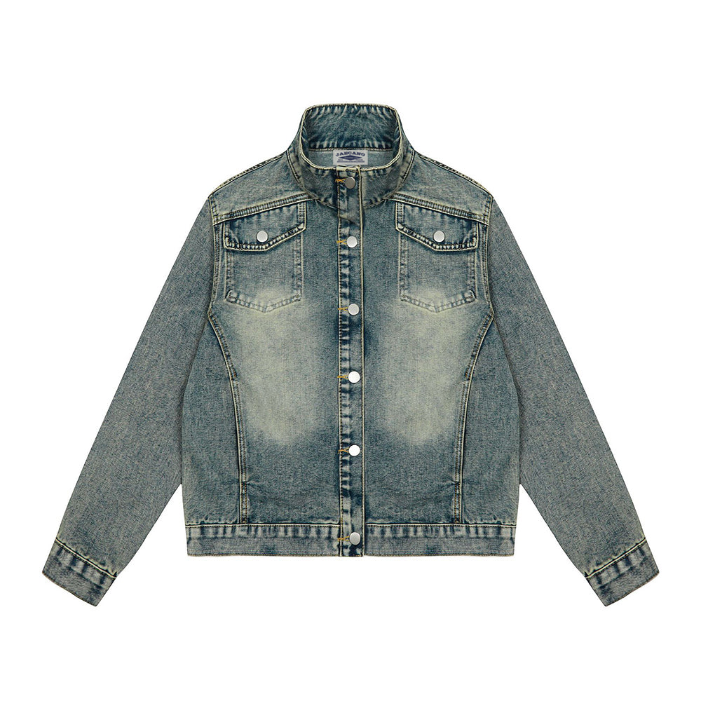 Retro simple denim jacket