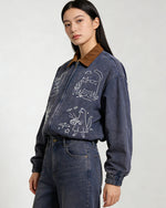 做舊趣味休閑夾克