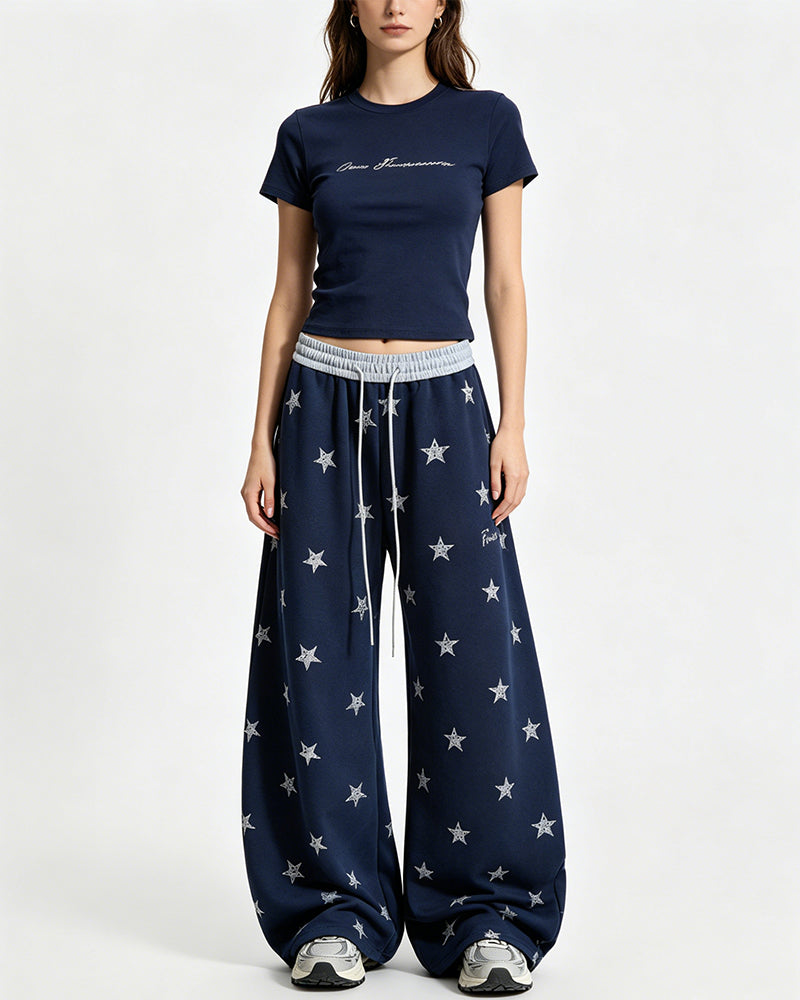 Star-print sweatpants