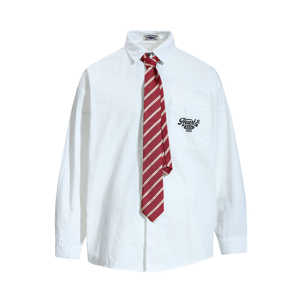 Distressed versatile long-sleeved shirt