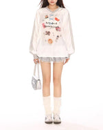 復古印花套頭衛衣