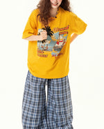 레트로 크리에이티브 프린트 반팔