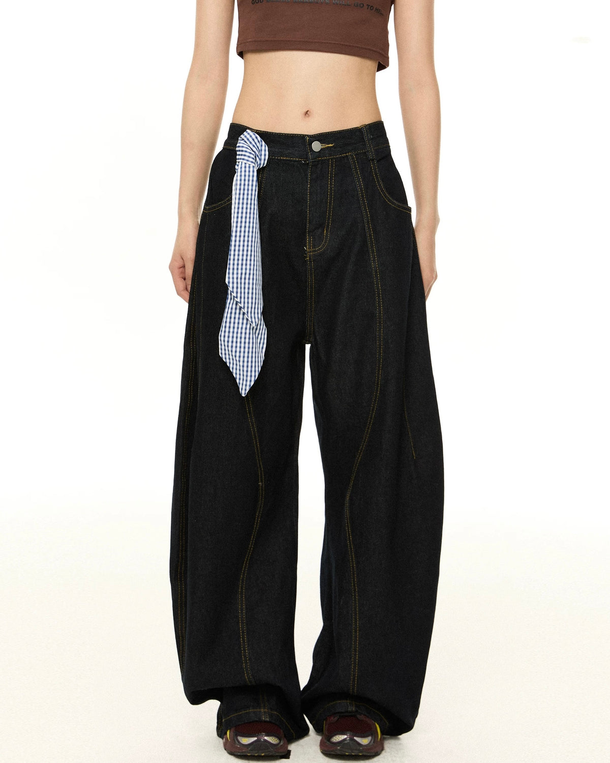 스카프 캐주얼 청바지