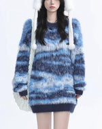 復古簡約圓領毛衣