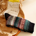 復古針織中筒襪