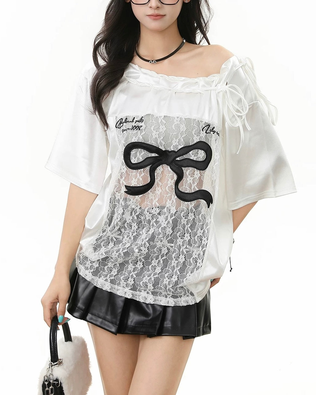 Bow short sleeves