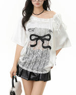 Bow short sleeves