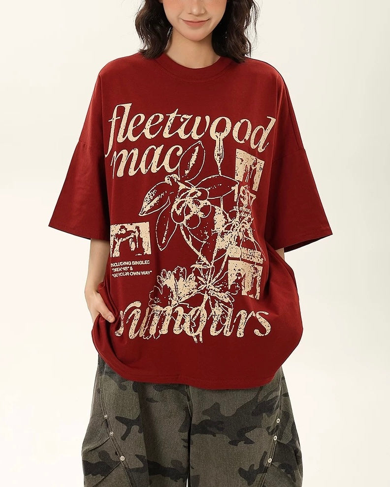 레트로 레터 반팔