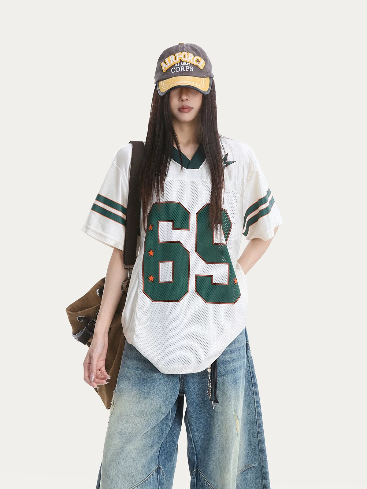 Sports style loose short sleeves